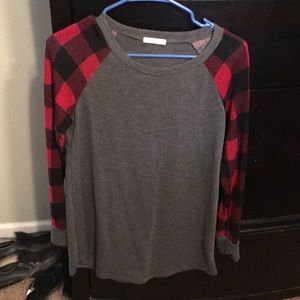 Checkered tunic shirt